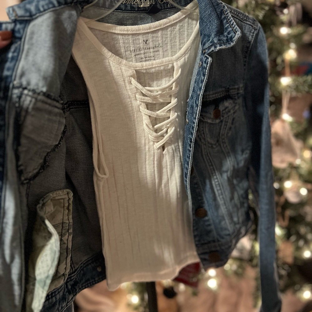 American Eagle Cropped Ribbed Tank - Picture 3 of 8